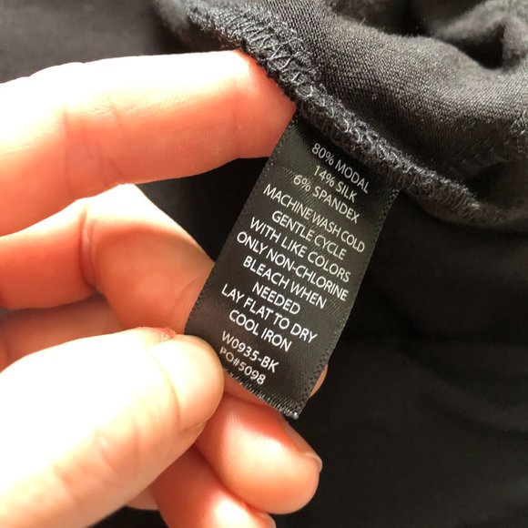 Betabrand sweatshirt long sleeve silk blend dress with pockets - Picture 8 of 10